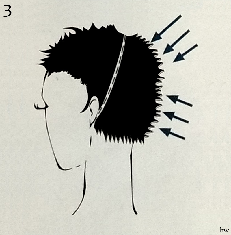 3 схема - рваная стрижка на короткие волосы - рис