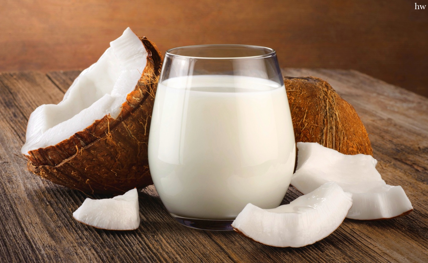 кокосовое молоко - как быстро восстановить волосы - рис